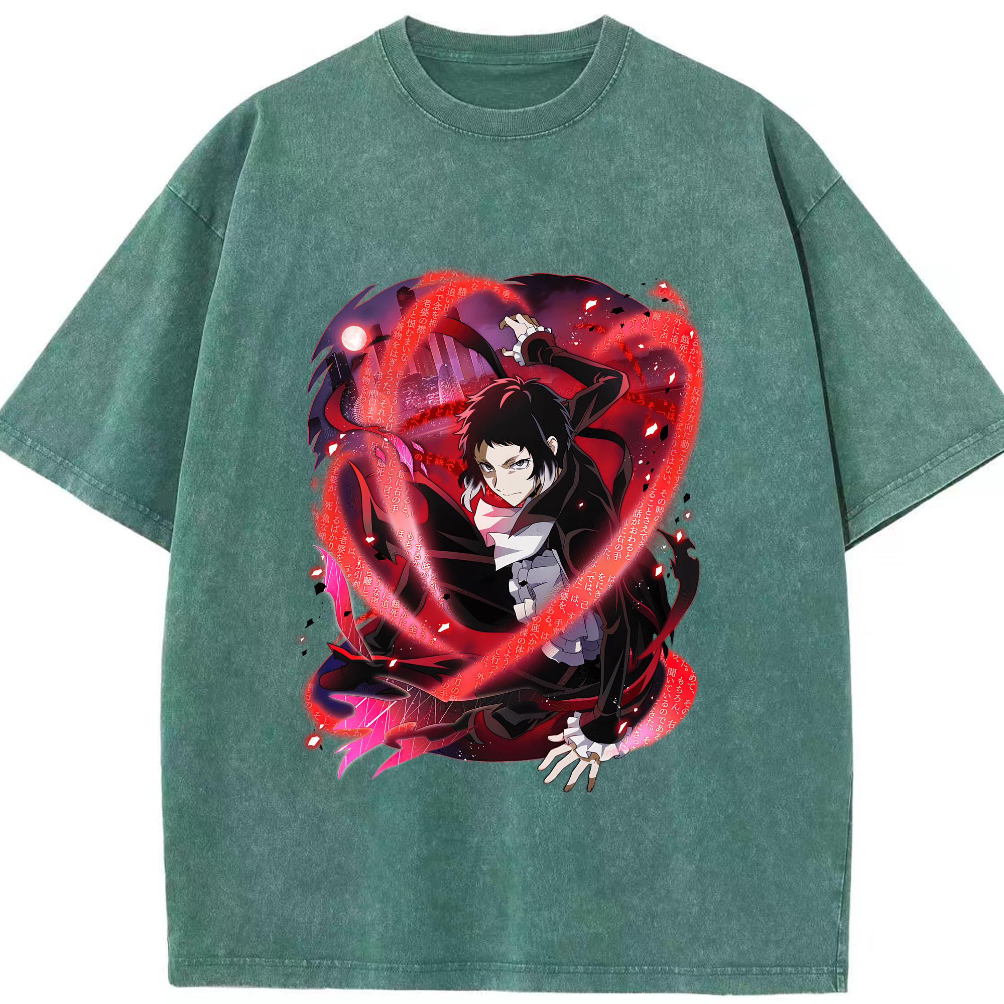 （画像用） 文豪ストレイドッグス Bungo Stray Dogs 綿100% ヴィンテージ風 半袖Tシャツ（フロントプリント）